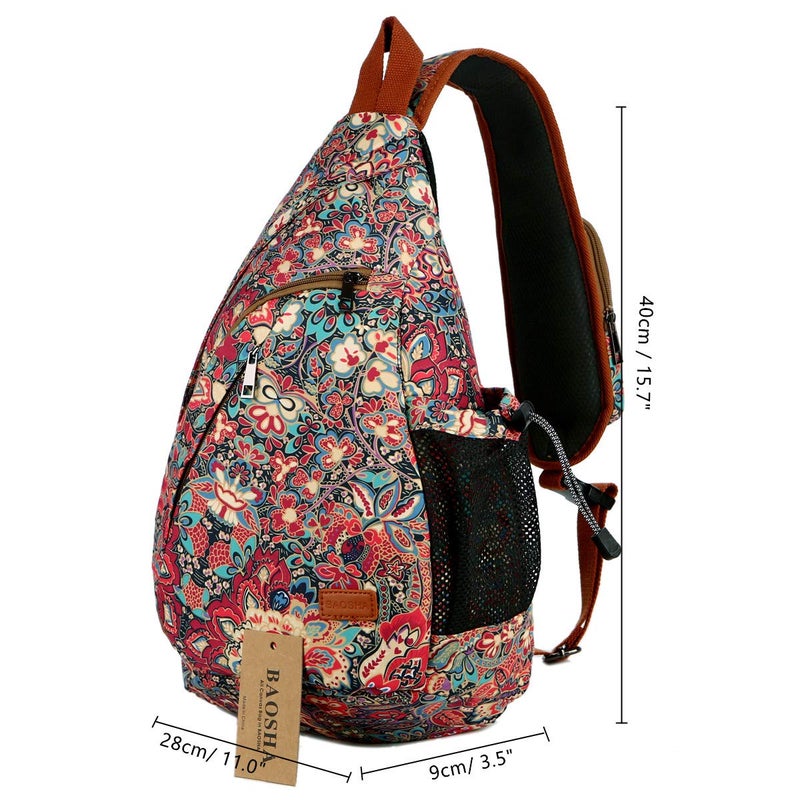 Baosha Sling backpack Crossbody Shoulder Chest Bag Travel Hiking Daypack for Women XB-04 (BS) - Image 4